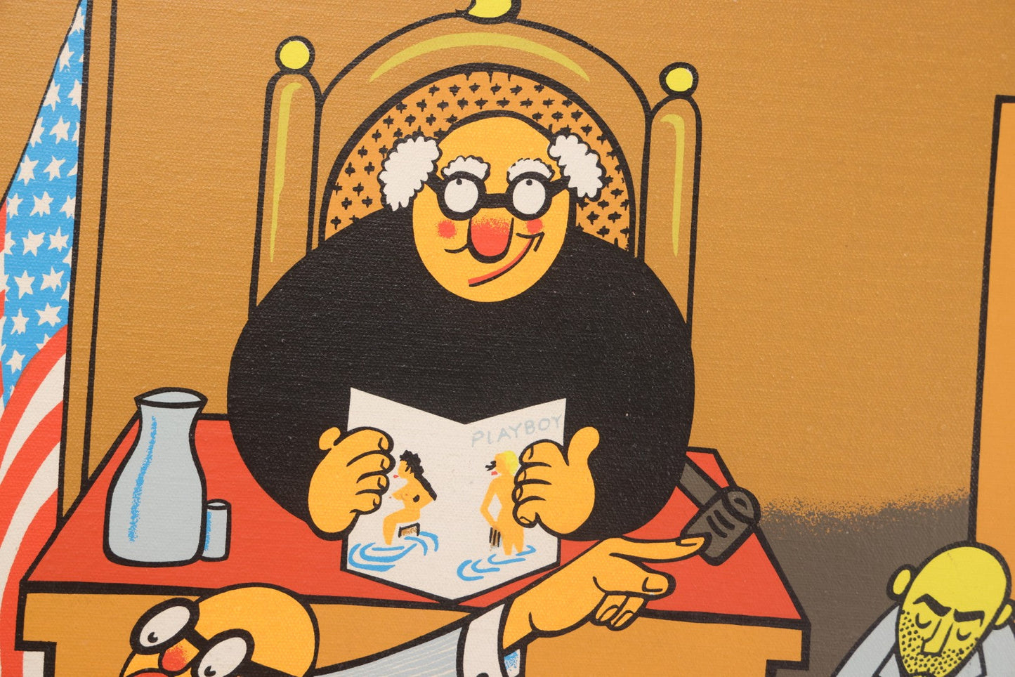 Lot 020 - Vintage Serigraph Print Titled "Here Comes The Judge" By Xavier Cugat (Spanish-American, 1898-1990), Framed, 31-1/4" x 25-1/4"