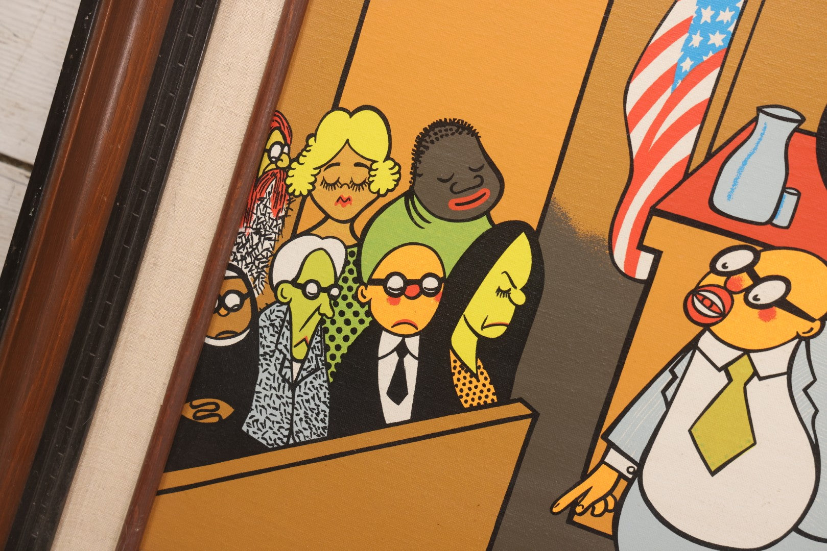 Lot 020 - Vintage Serigraph Print Titled "Here Comes The Judge" By Xavier Cugat (Spanish-American, 1898-1990), Framed, 31-1/4" x 25-1/4"