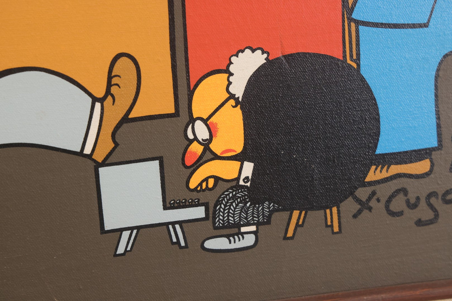 Lot 020 - Vintage Serigraph Print Titled "Here Comes The Judge" By Xavier Cugat (Spanish-American, 1898-1990), Framed, 31-1/4" x 25-1/4"