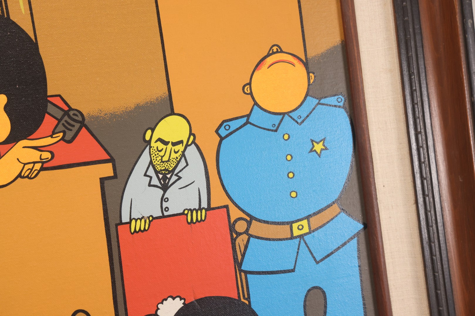 Lot 020 - Vintage Serigraph Print Titled "Here Comes The Judge" By Xavier Cugat (Spanish-American, 1898-1990), Framed, 31-1/4" x 25-1/4"