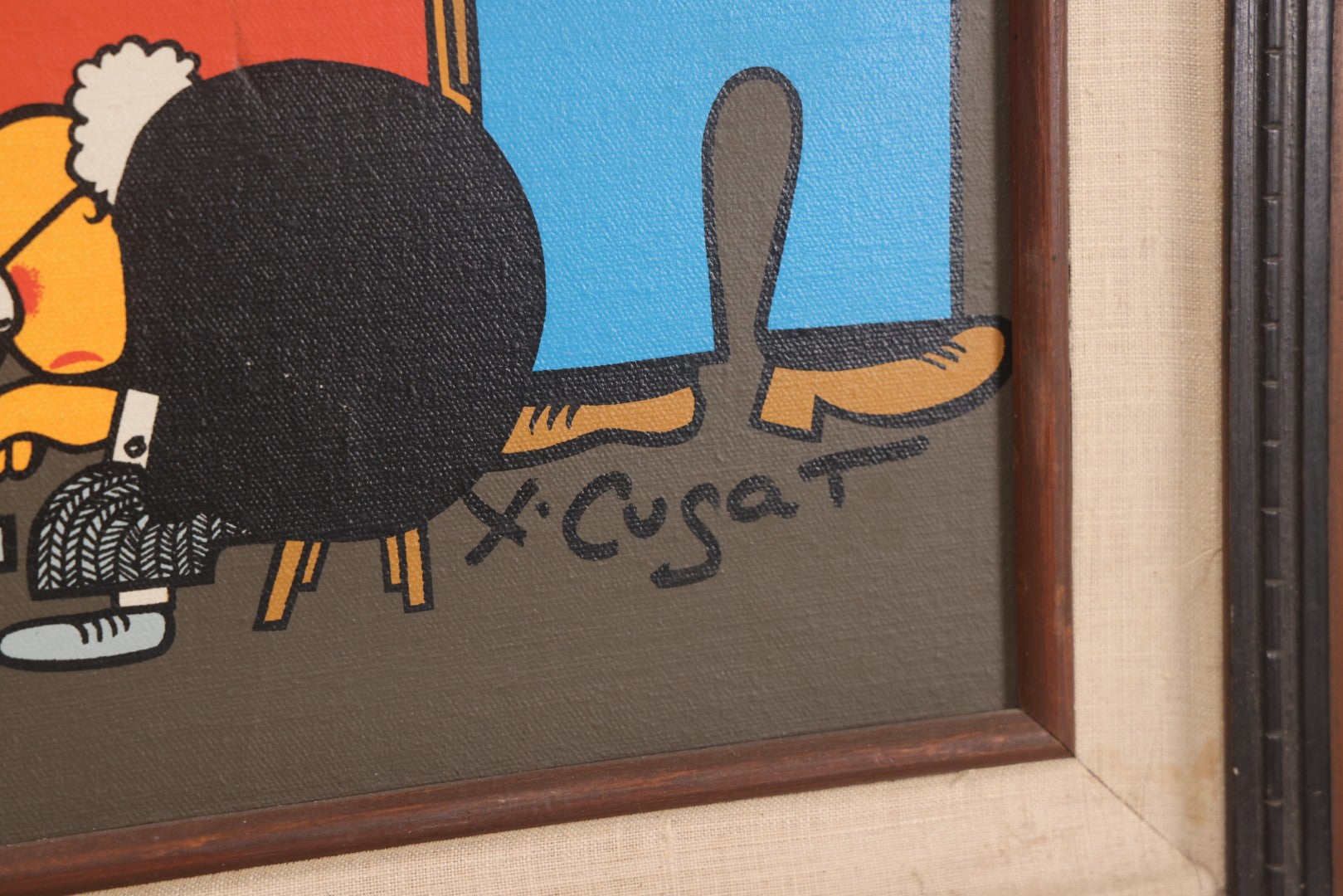 Lot 020 - Vintage Serigraph Print Titled "Here Comes The Judge" By Xavier Cugat (Spanish-American, 1898-1990), Framed, 31-1/4" x 25-1/4"