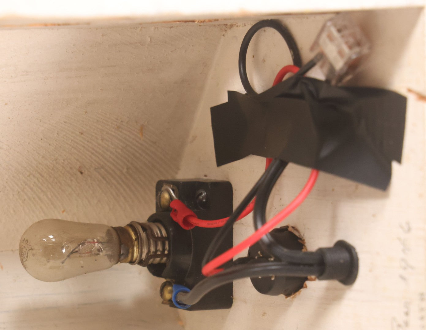 Lot 025 - Vintage Folk Art Light Up White Church With Steeple, Signed A.W. Bean 1946, Plymouth, Rewired, 12" H