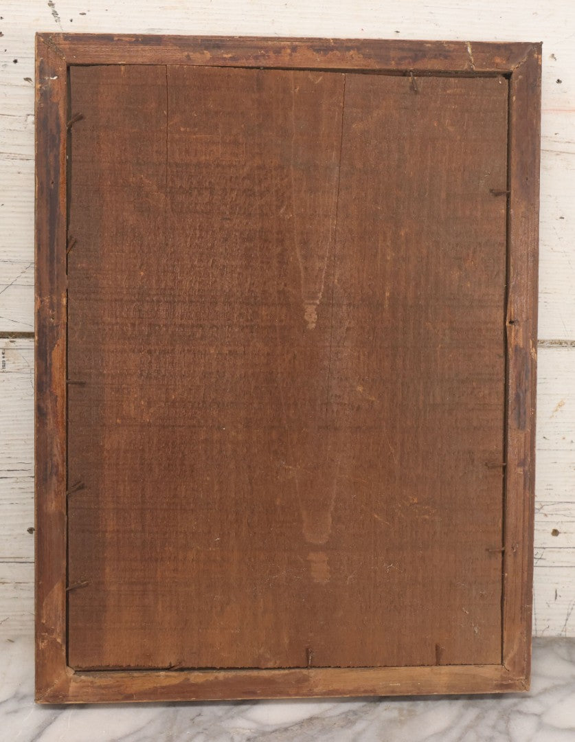 Lot 039 - Antique Framed Chromolithograph Print Depicting The Baptism Of Christ With John The Baptist And Dove Of The Holy Spirit, 12-3/4" x 16-1/2"