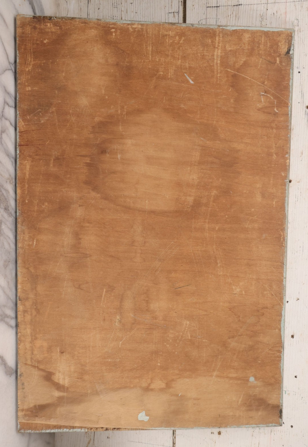 Lot 050 - Vintage Folk Art Hand Painted Wooden Gambling / Carnival Game Board "Kitty" Playing Card Design, "All One Suit," High Card / Cut The Cards Style, 16-1/4" x 24-1/8"