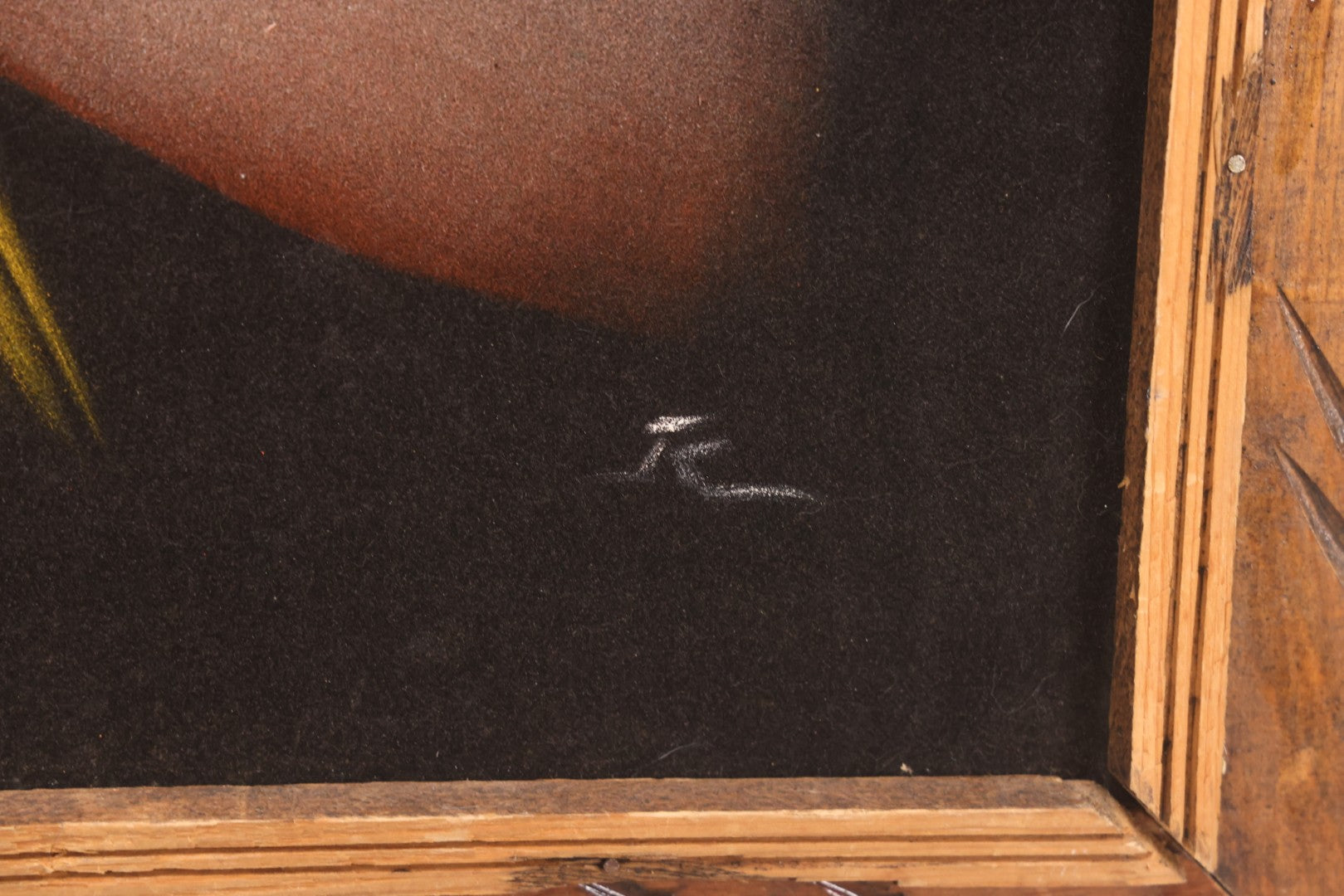 Lot 052 - Vintage Marilyn Monroe Black Velvet Painting, Made In Mexico, Mid Century Kitsch Pin-Up Wall Art In Carved Wooden Frame, 19-3/4" x 23-3/4"