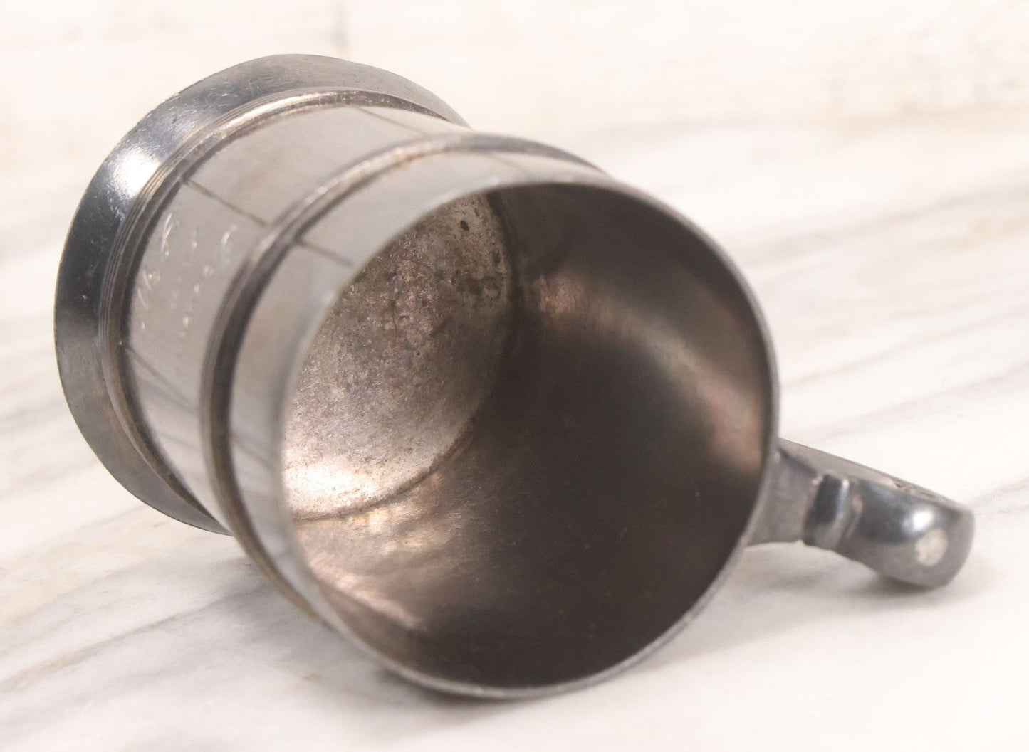 Lot 055 - Vintage Silver Plate Presentation Cup With Handle, Engraved "Freddie From S.W.," Manufactured By Rogers & Bro, Triple Plate , 3-5/8" H