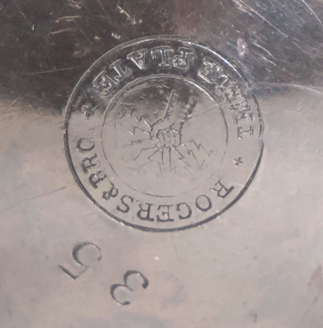 Lot 055 - Vintage Silver Plate Presentation Cup With Handle, Engraved "Freddie From S.W.," Manufactured By Rogers & Bro, Triple Plate , 3-5/8" H