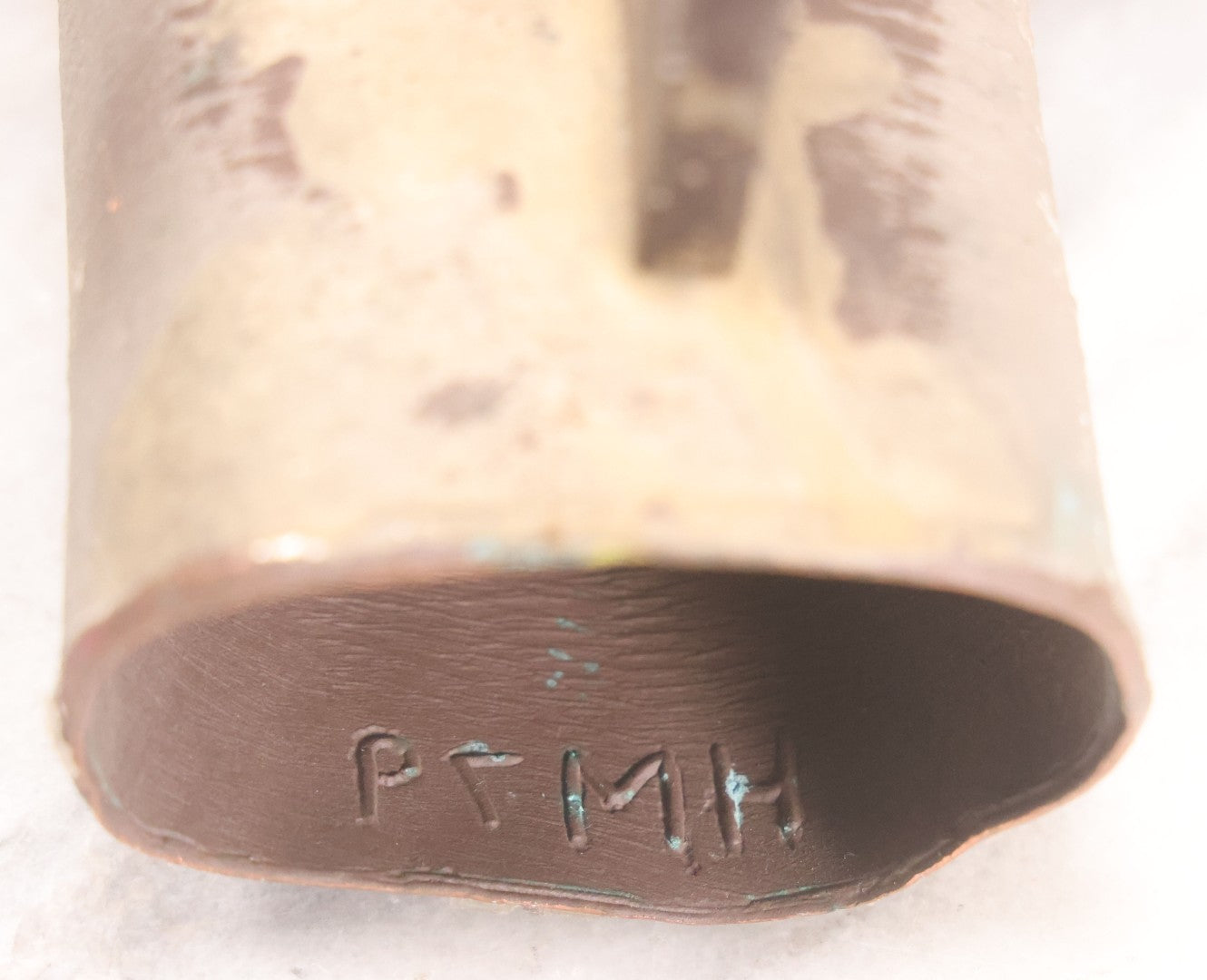 Lot 058 - Vintage Metal Mold For Casting Creepy Hand / Monster Hand Prop With Copper Eyelets And Wall-Mount Bracket, Stamped "Hm7P," 9-3/4" L