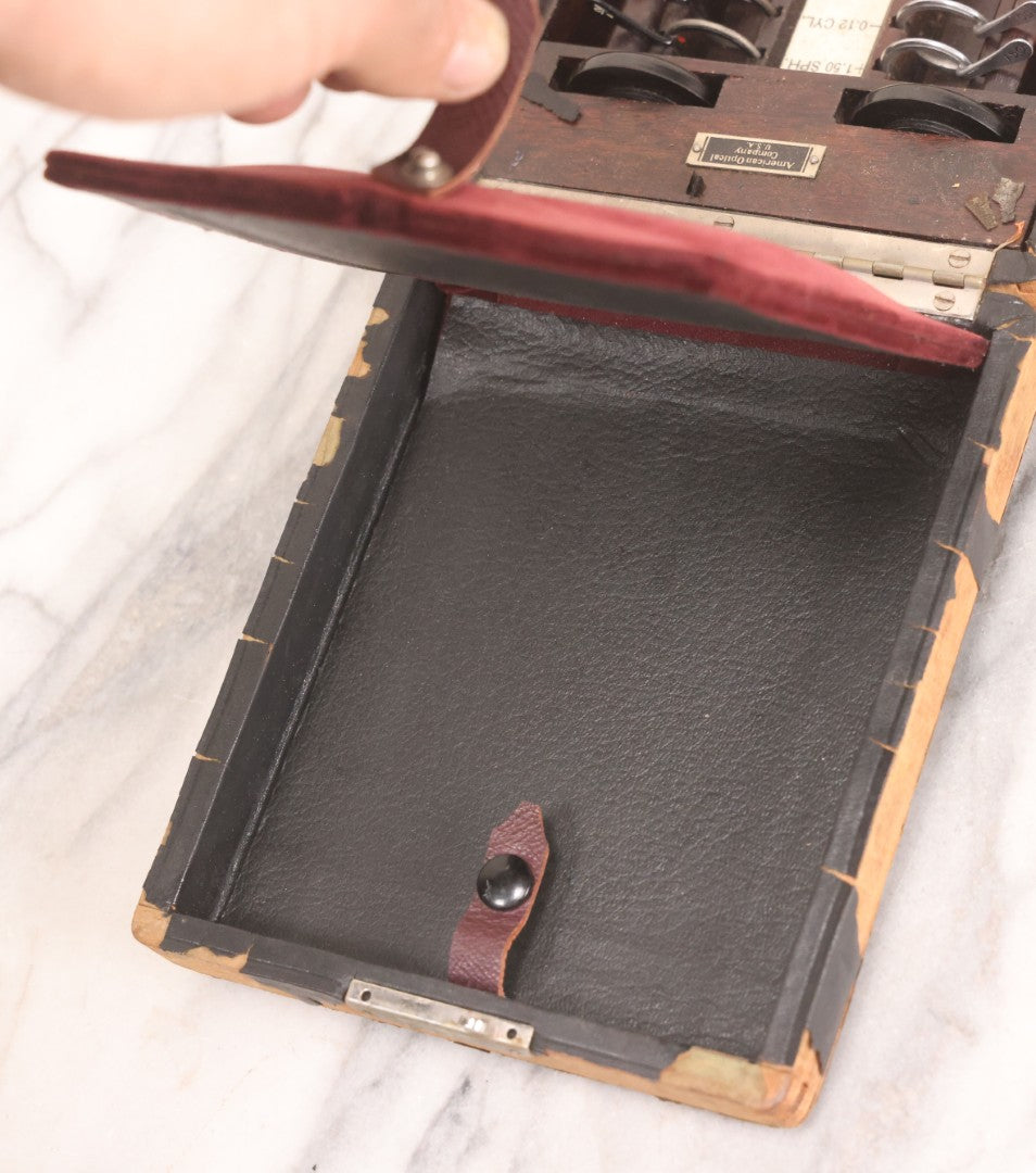 Lot 066 - Antique American Optical Company Optometrist / Trial Lens Kit In Case, U.S.A., Circa 1920s Partial Set