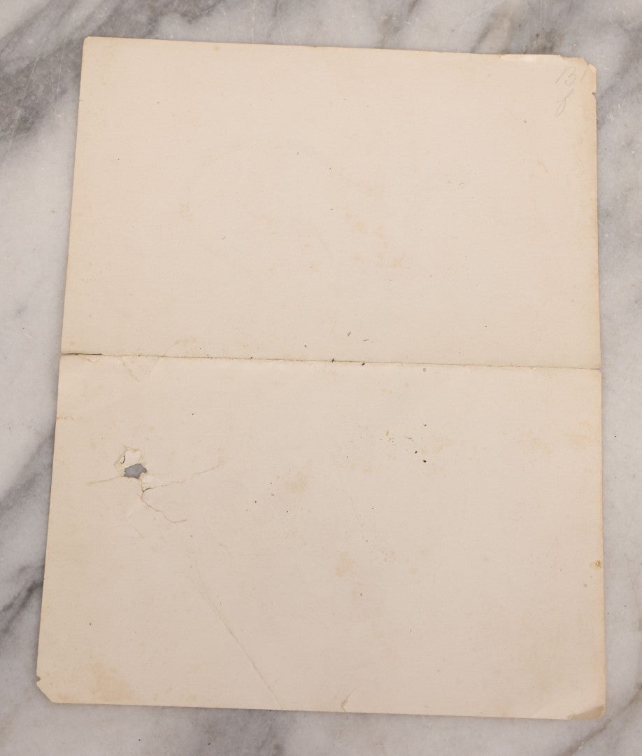 Lot 068 - Pair Of Antique Nursing Bottle Ephemera Pieces Depicting Early Nursing Bottles, So-Called “Murder Bottles,” 1902 Valentine By Walter Wirths And 1887 N.Y. Condensed Milk Co. Trade Card