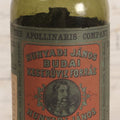 Lot 069 - Antique Hunyadi János Budai Mineral Spring Water Bottle With Paper Label, The Apollinaris Company, Andreas Saxlehner, Budapest, Hungary, 9-1/4" H