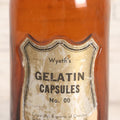 Lot 070 - Antique Wyeth's Gelatin Capsules No. 00 Amber Glass Pharmacy Bottle, John Wyeth & Brother, Philadelphia, 7-3/4" H