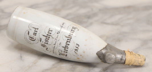 Lot 072 - Antique German Porcelain Tobacco Pipe Bowl, Carl Fischer In Liebenburg, Dated 1853, Missing Stem, 5-1/2" H