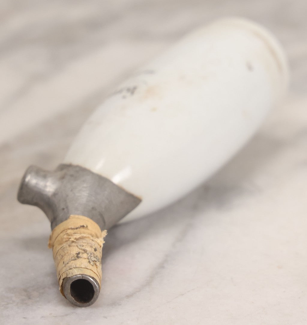 Lot 072 - Antique German Porcelain Tobacco Pipe Bowl, Carl Fischer In Liebenburg, Dated 1853, Missing Stem, 5-1/2" H