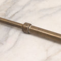 Lot 073 - Vintage Brass Schrader Service Tire Gauge, Manufactured By A. Schrader's Son (Division Of Scovill Mfg. Co.), Brooklyn, New York, 12-1/2" L