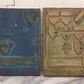 Lot 077 - Grouping Of Four Antique Hand Cut Wooden Printing Blocks For Four Color Armorial Bearings Design, Bingham Family Coat Of Arms, 5" x 7-1/2" Each