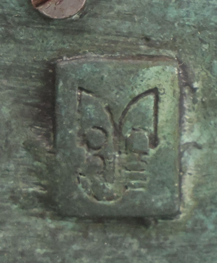 Lot 081 - Vintage Patinated Metal Horse Figurine On Rectangular Base, 6" H