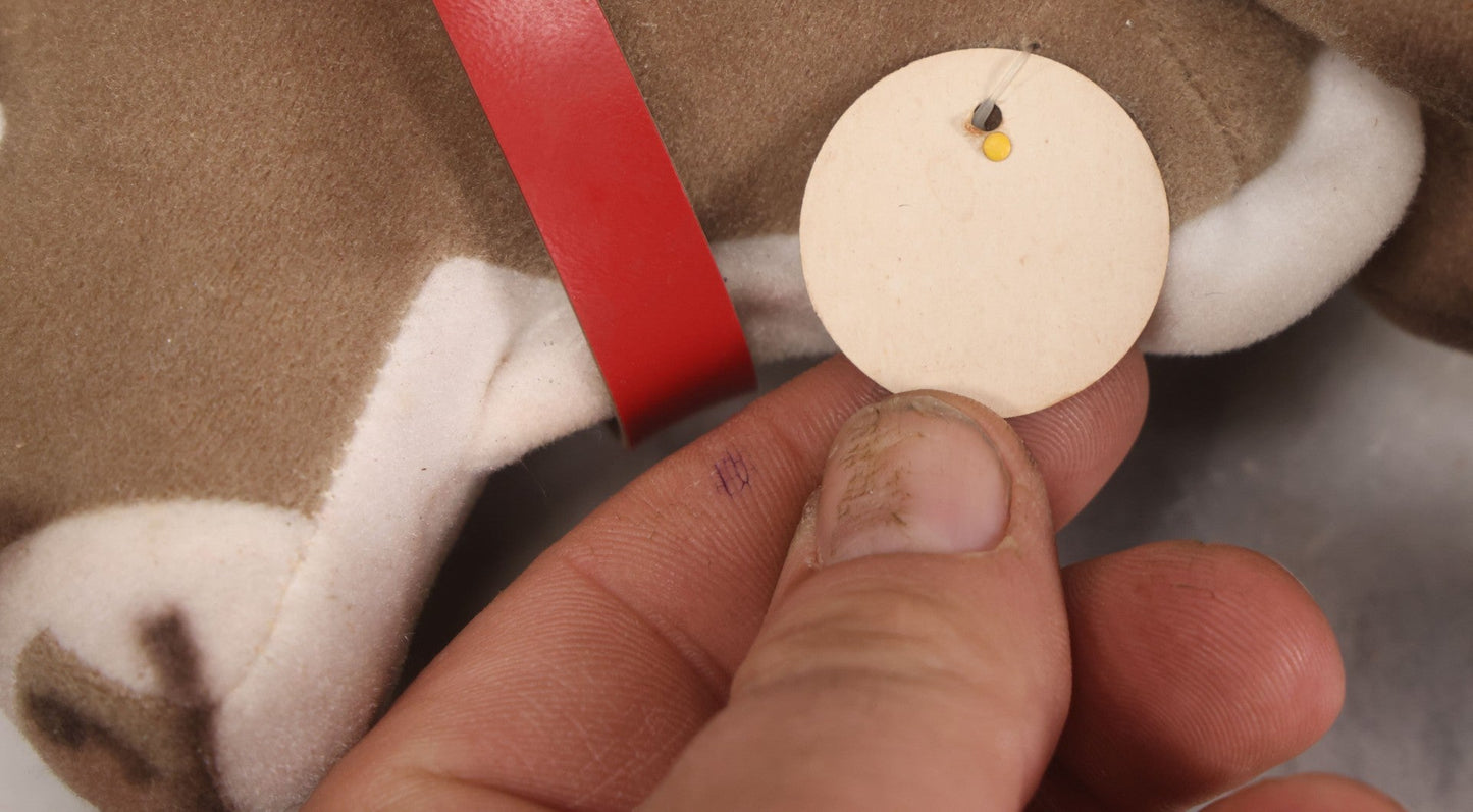 Lot 088 - Vintage Bessy Cow Plush Stuffed Animal Toy By Steiff, Made In Austria, 11" L