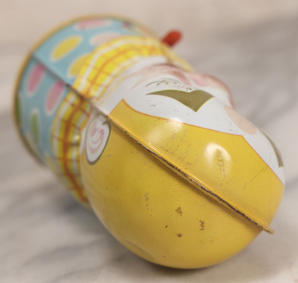 Lot 092 - Vintage Tin Lithograph Clown Mechanical Bank By Chein Playthings, Made In U.S.A., Note Missing Stopper, 5" H