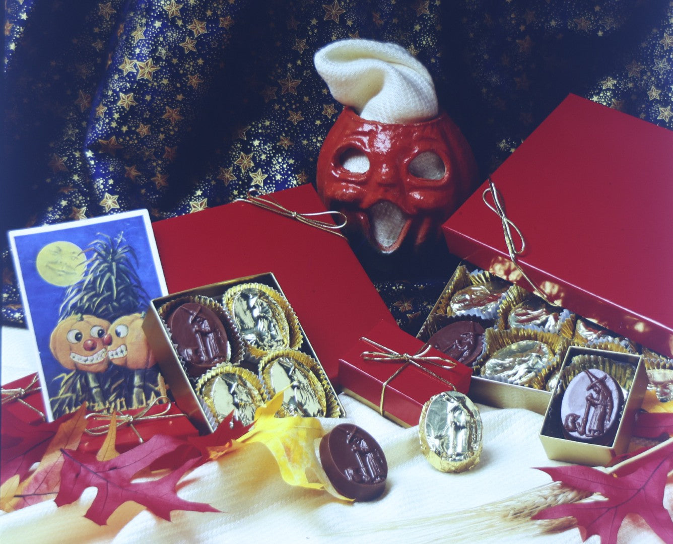 Lot 098 - Vintage Halloween Chocolate Advertisement Photo Kodak Transparency