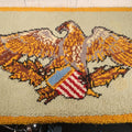 Lot 101 - Vintage Handmade Shag Rug Depicting Patriotic Eagle With American Shield, Made By Rosella Considine, Minor Staining And Wear, 49" x 30"