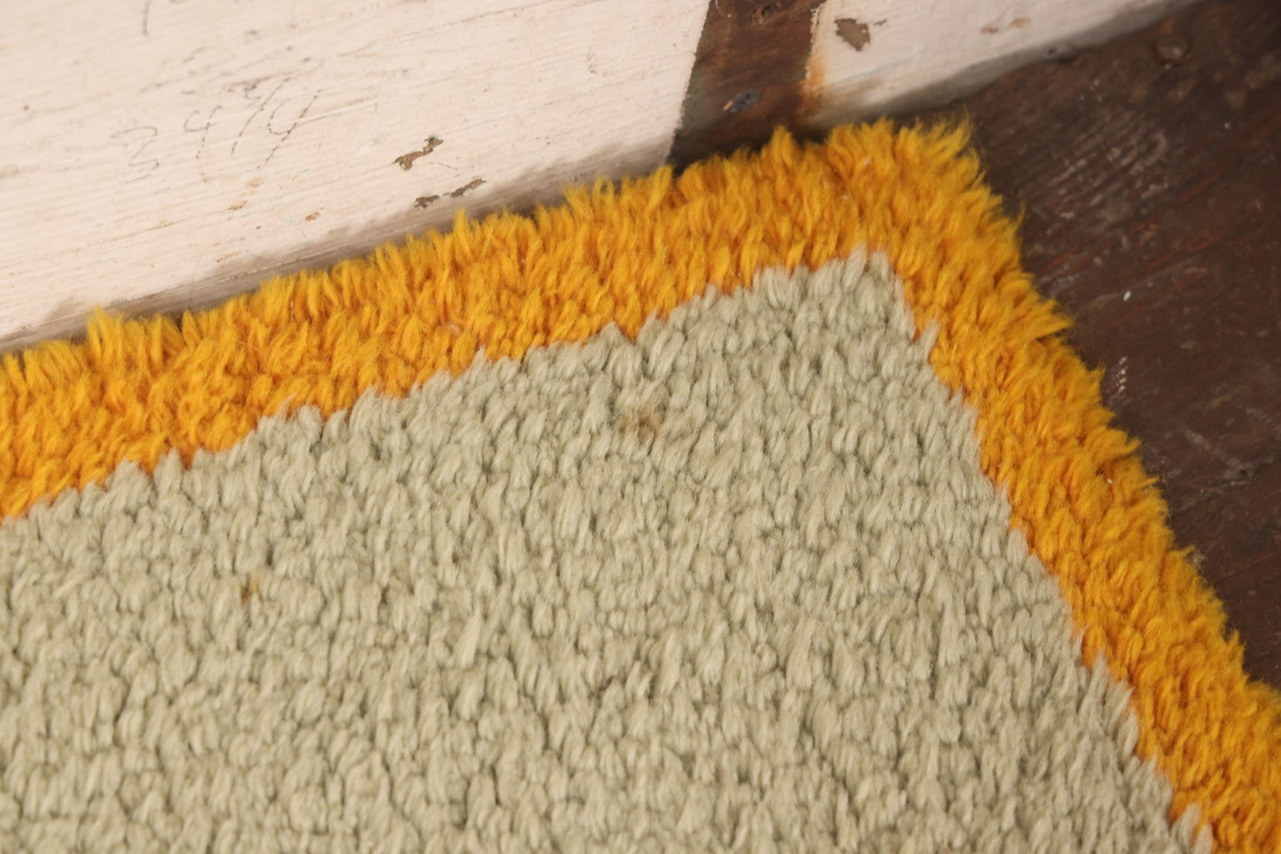 Lot 101 - Vintage Handmade Shag Rug Depicting Patriotic Eagle With American Shield, Made By Rosella Considine, Minor Staining And Wear, 49" x 30"
