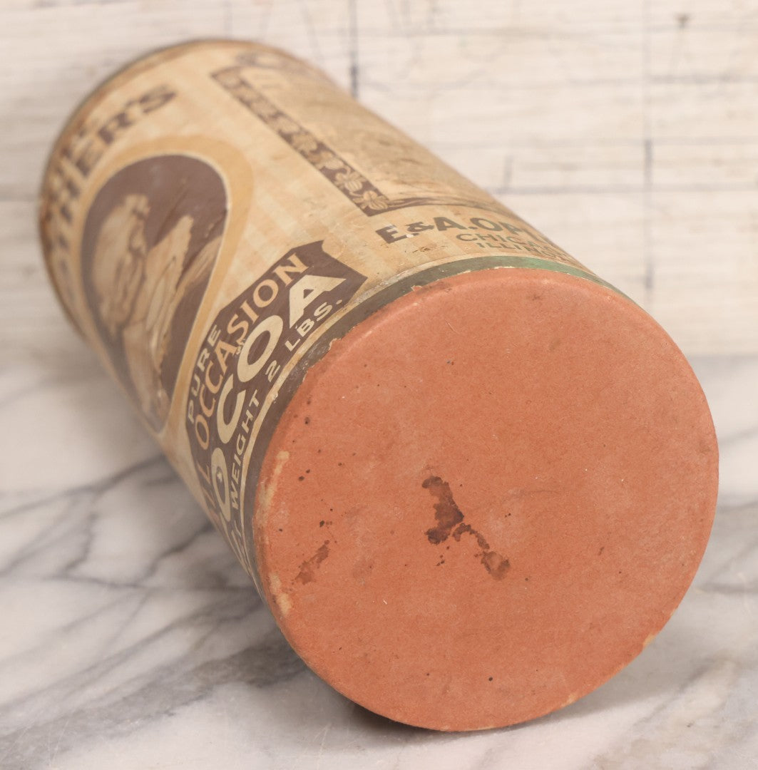 Lot 105 - Vintage Our Mother's Pure All Occasion Cocoa Paper Tube Container, E. & A. Opler Inc., Chicago, Illinois, Two Pounds, 10-1/2" H