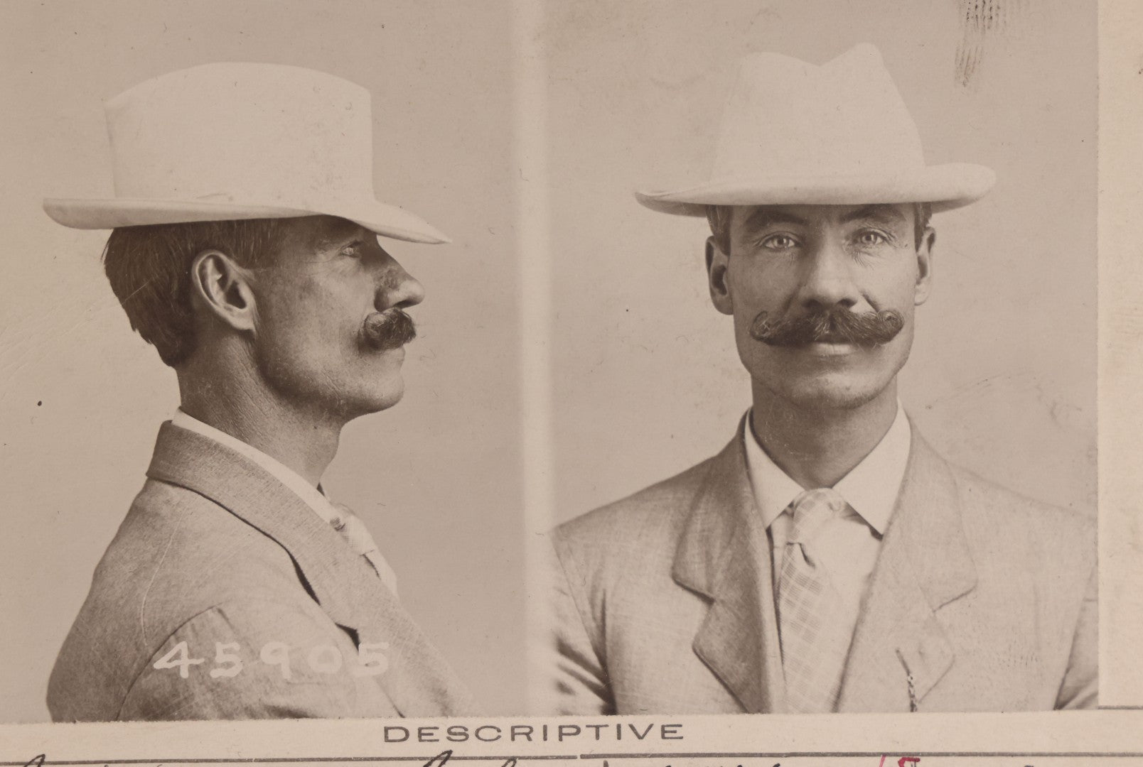 Lot 110 - Antique Real-Photo Police Mugshot And Arrest Card For West Freeman, Arrested For Burglary, July 22, 1909, Bureau Of Identification, Department Of Police, City Of Chicago