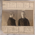 Lot 112 - Antique Real-Photo Police Mugshot And Arrest Card For Walter Stewart, Arrested For Larceny From A Conveyance (Vehicle Robbery), Massachusetts Reformatory, Concord, Massachusetts, 1903