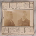 Lot 114 - Antique Real-Photo Police Mugshot And Arrest Card For John T. Ward, Arrested For Larceny, Massachusetts Reformatory, Concord, Massachusetts, 1892