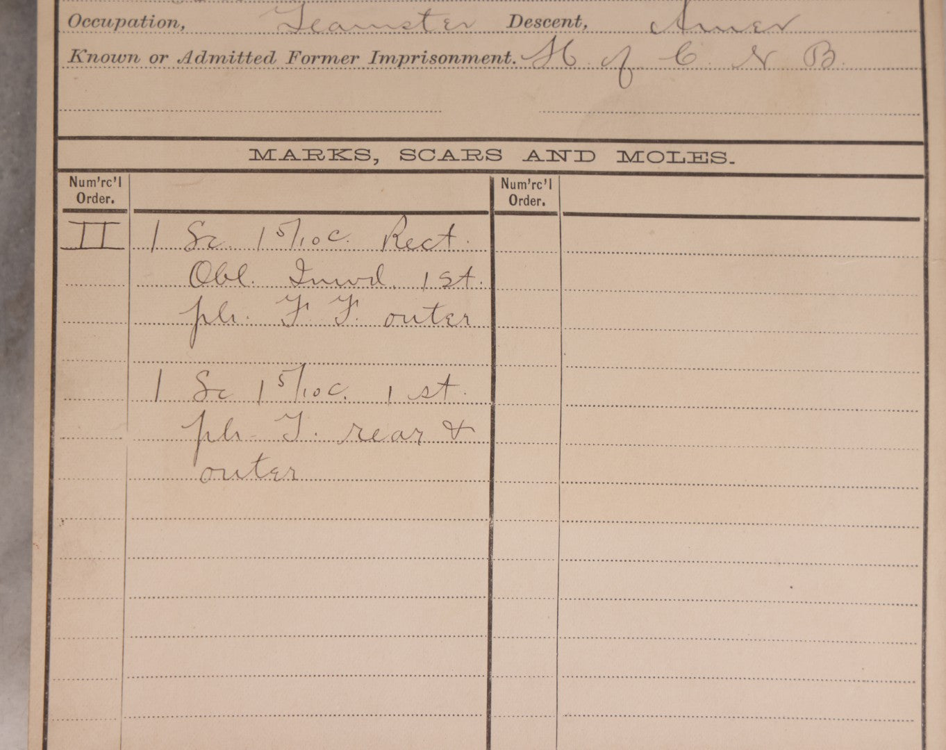 Lot 114 - Antique Real-Photo Police Mugshot And Arrest Card For John T. Ward, Arrested For Larceny, Massachusetts Reformatory, Concord, Massachusetts, 1892