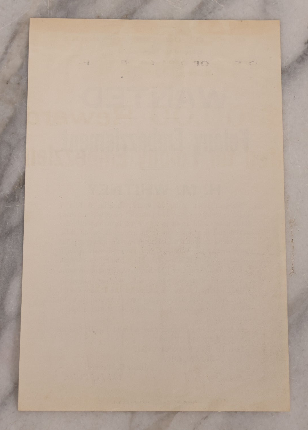 Lot 125 - Antique Wanted Poster For H.M. Whitney, Felony Embezzlement, Office Of The Chief Of Police, Bureau Of Identification, San Francisco, California, July 30, 1910