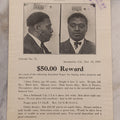 Lot 126 - Antique Wanted Poster With Mugshot For Cuban Prince, $50.00 Reward, For Buying Stolen Property And Jumping Bail, Office Of Ellis W. Jones, Sheriff Of Sacramento County, Sacramento, California, November 10, 1919