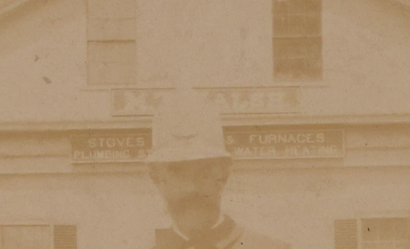 Lot 136 - Antique Board-Mounted Photograph Of Two Police Officers, One Holding Billy Club, Circa 1890