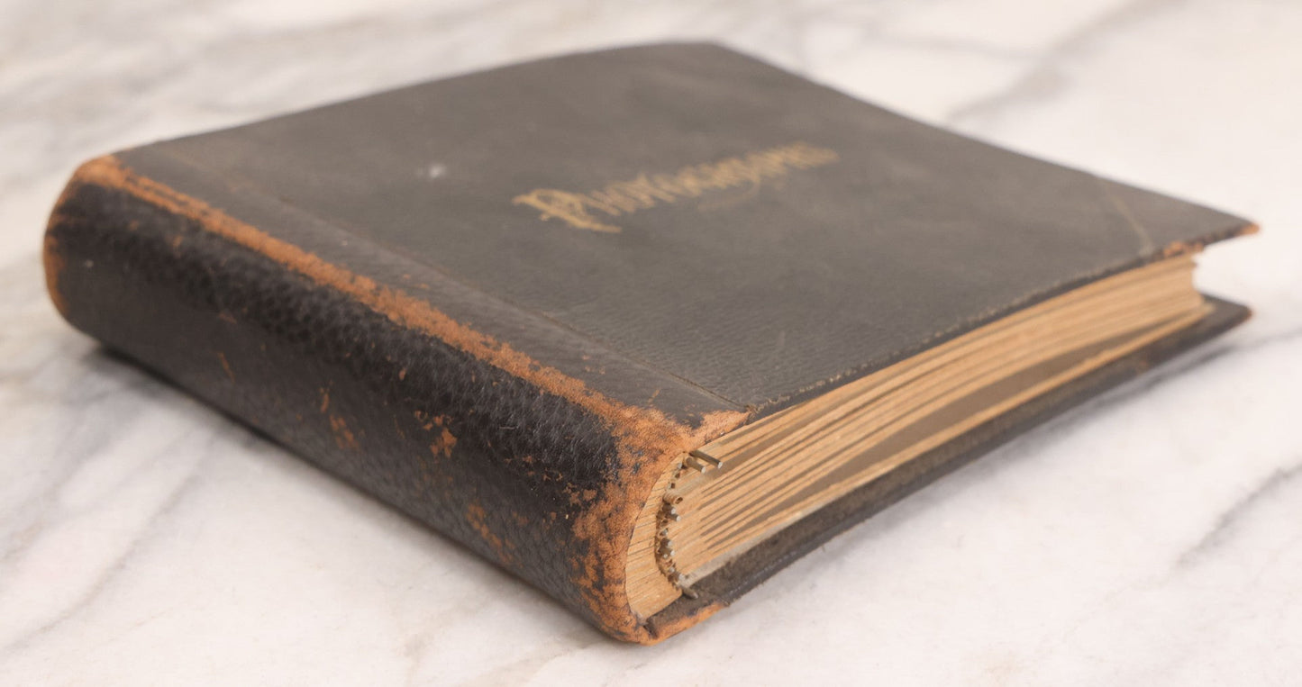 Lot 137 - Antique Photo Album With 16 Mounted Photographs Of Manchester, New Hampshire, Including Central Fire Station, Women's Aid Home, Charles Lowell Richardson Mansion, Rock Rimmon, Smyth Tower, Street Car, Post Office, Circa 1890