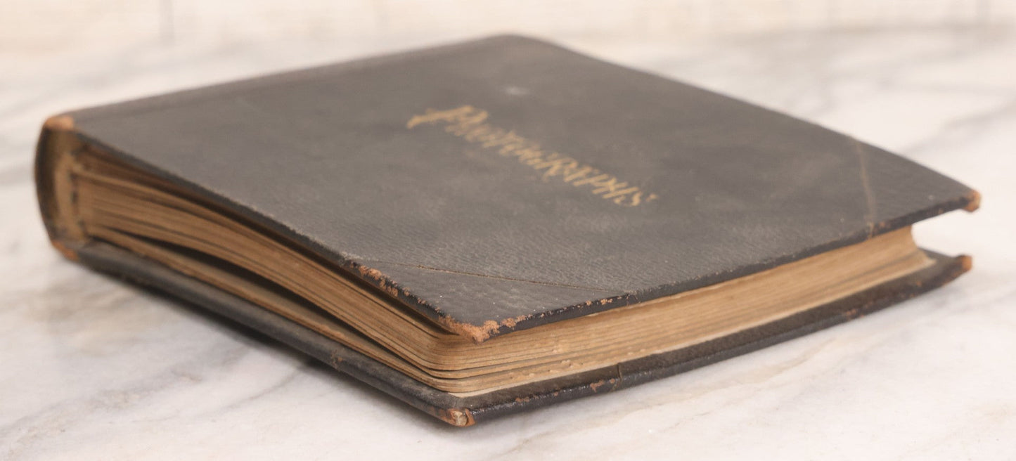 Lot 137 - Antique Photo Album With 16 Mounted Photographs Of Manchester, New Hampshire, Including Central Fire Station, Women's Aid Home, Charles Lowell Richardson Mansion, Rock Rimmon, Smyth Tower, Street Car, Post Office, Circa 1890