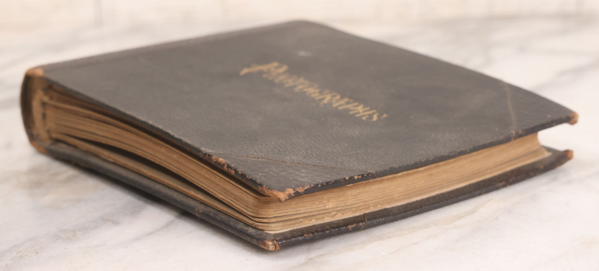 Lot 137 - Antique Photo Album With 16 Mounted Photographs Of Manchester, New Hampshire, Including Central Fire Station, Women's Aid Home, Charles Lowell Richardson Mansion, Rock Rimmon, Smyth Tower, Street Car, Post Office, Circa 1890