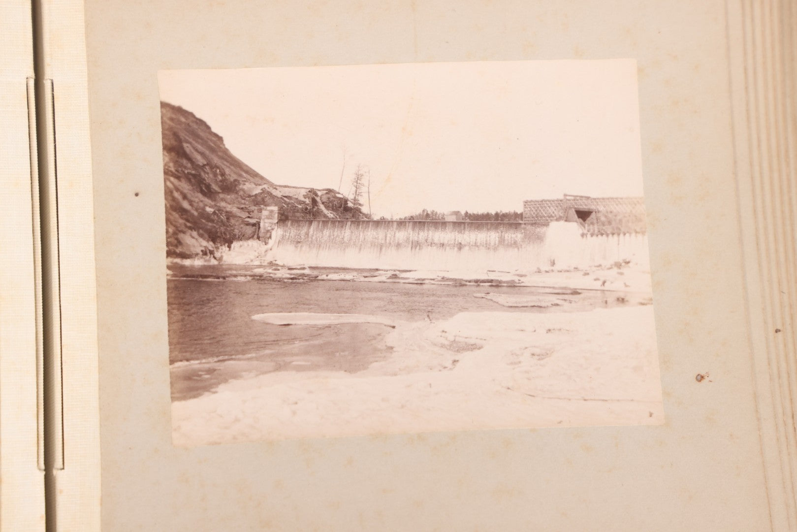 Lot 137 - Antique Photo Album With 16 Mounted Photographs Of Manchester, New Hampshire, Including Central Fire Station, Women's Aid Home, Charles Lowell Richardson Mansion, Rock Rimmon, Smyth Tower, Street Car, Post Office, Circa 1890