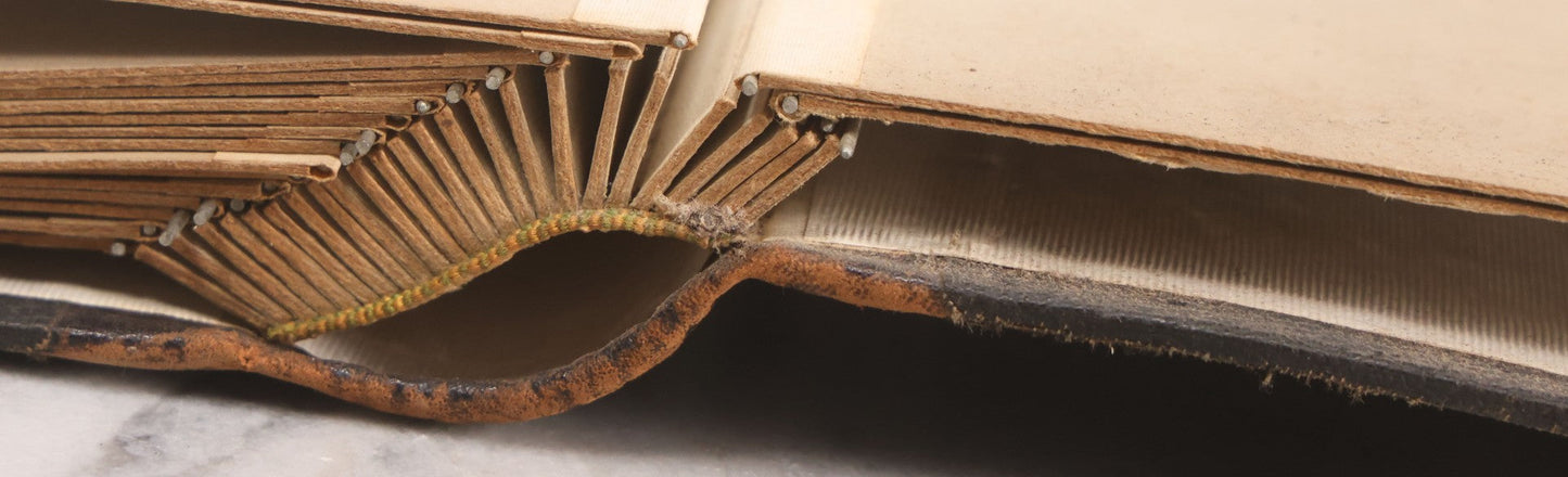 Lot 137 - Antique Photo Album With 16 Mounted Photographs Of Manchester, New Hampshire, Including Central Fire Station, Women's Aid Home, Charles Lowell Richardson Mansion, Rock Rimmon, Smyth Tower, Street Car, Post Office, Circa 1890