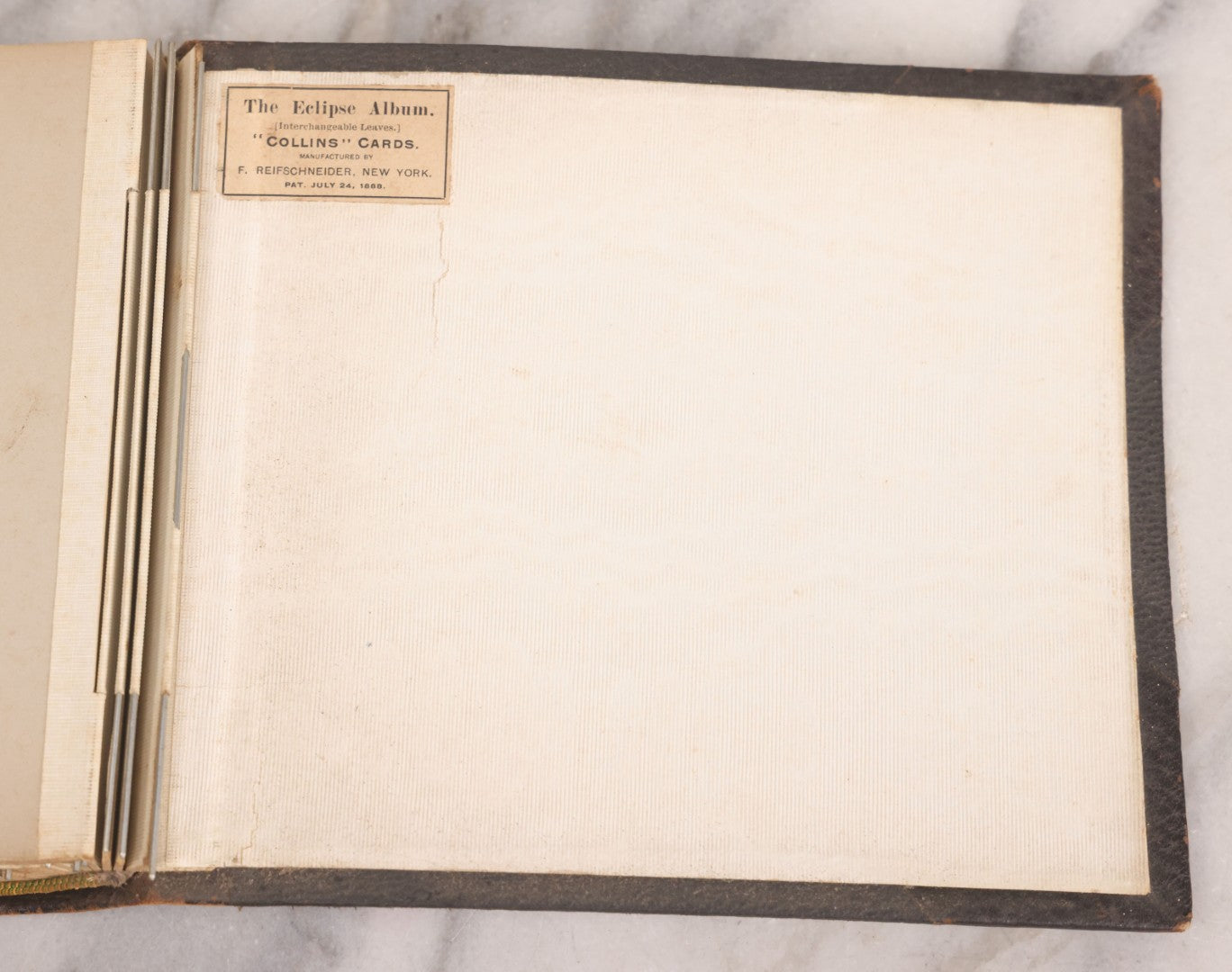 Lot 137 - Antique Photo Album With 16 Mounted Photographs Of Manchester, New Hampshire, Including Central Fire Station, Women's Aid Home, Charles Lowell Richardson Mansion, Rock Rimmon, Smyth Tower, Street Car, Post Office, Circa 1890