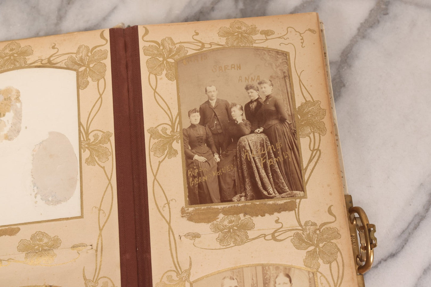 Lot 145 - Antique Celluloid Photograph Album With Winter Mill Scene And Art Nouveau Cameo, Mostly Empty, Circa 1890s-1900s