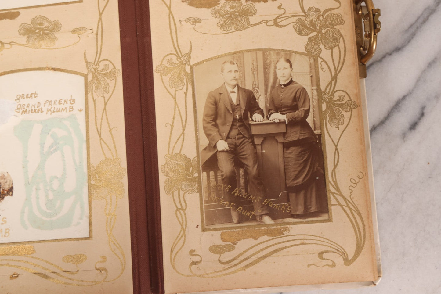 Lot 145 - Antique Celluloid Photograph Album With Winter Mill Scene And Art Nouveau Cameo, Mostly Empty, Circa 1890s-1900s