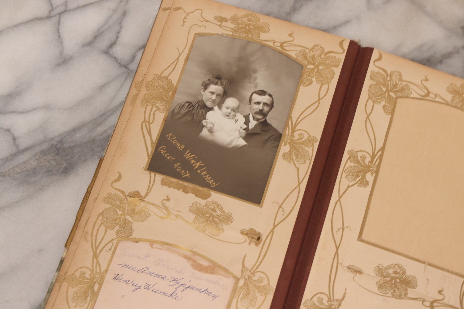 Lot 145 - Antique Celluloid Photograph Album With Winter Mill Scene And Art Nouveau Cameo, Mostly Empty, Circa 1890s-1900s