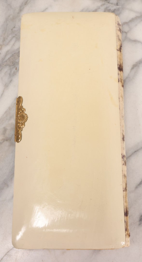 Lot 145 - Antique Celluloid Photograph Album With Winter Mill Scene And Art Nouveau Cameo, Mostly Empty, Circa 1890s-1900s