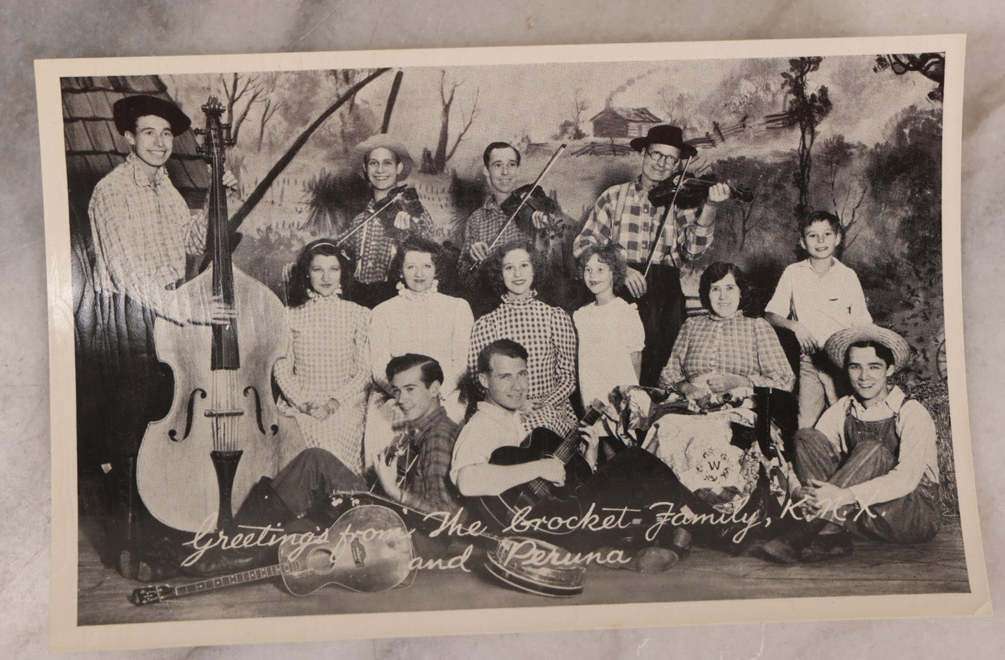 Lot 147 - Grouping Of Five Vintage Photographs Of Country Western Musical Groups With Two Documents, Circa 1930s-1950s