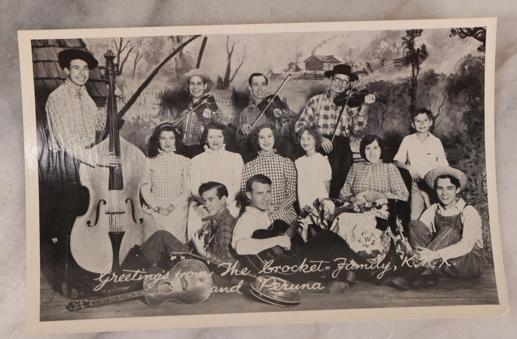 Lot 147 - Grouping Of Five Vintage Photographs Of Country Western Musical Groups With Two Documents, Circa 1930s-1950s