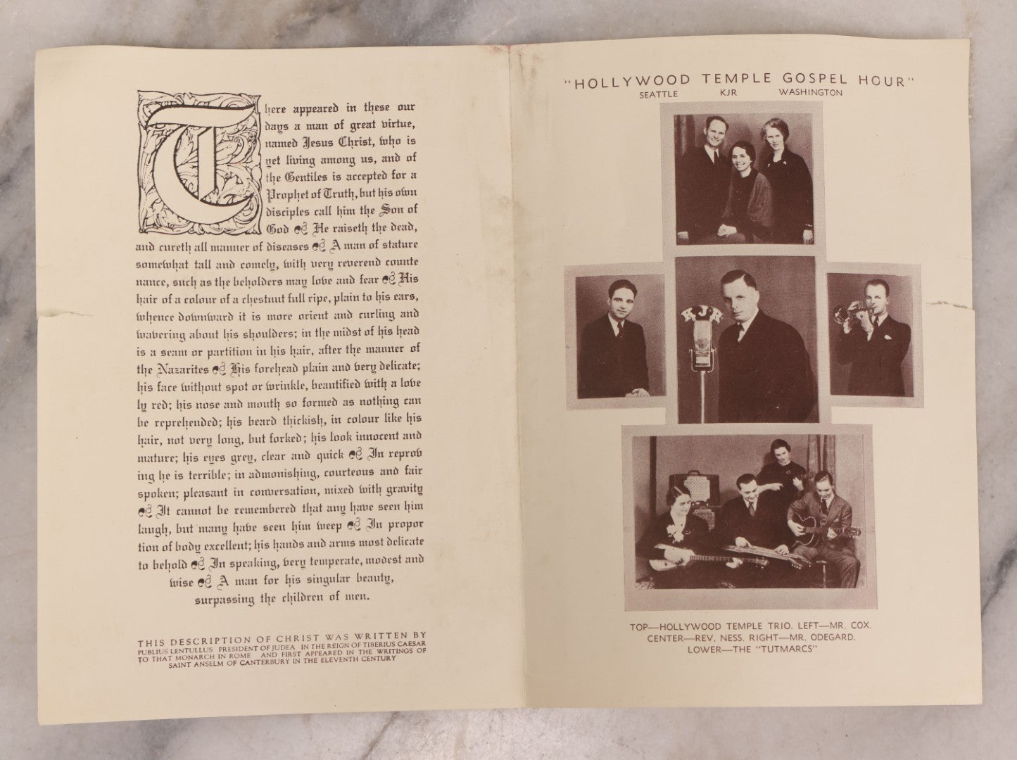 Lot 147 - Grouping Of Five Vintage Photographs Of Country Western Musical Groups With Two Documents, Circa 1930s-1950s
