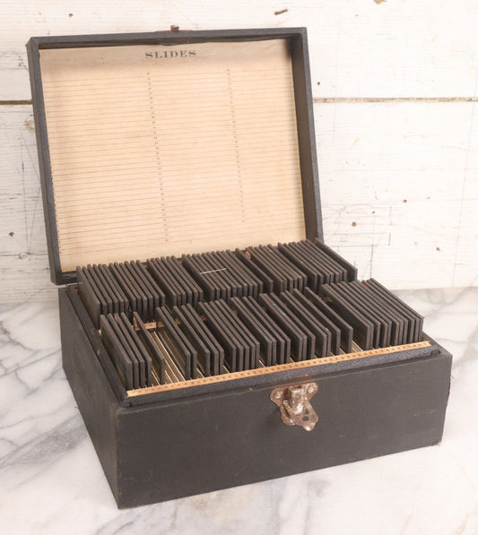 Lot 148 - Grouping Of 80 Vintage Magic Lantern Photo Slides, Mostly From Series "Impressions Of The Philippine Islands" 1936-1938, Photography By Joseph O. Ensrud, Color Process By Mrs. J.O. Ensrud, In Storage Box