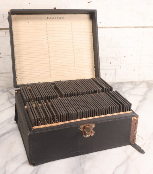 Lot 150 - Grouping Of 90 Vintage Magic Lantern Photo Slides, Primarily From Series "Impressions Of The Philippine Islands" 1936-1938, Photography By Joseph O. Ensrud, Color Process By Mrs. J.O. Ensrud, In Storage Box