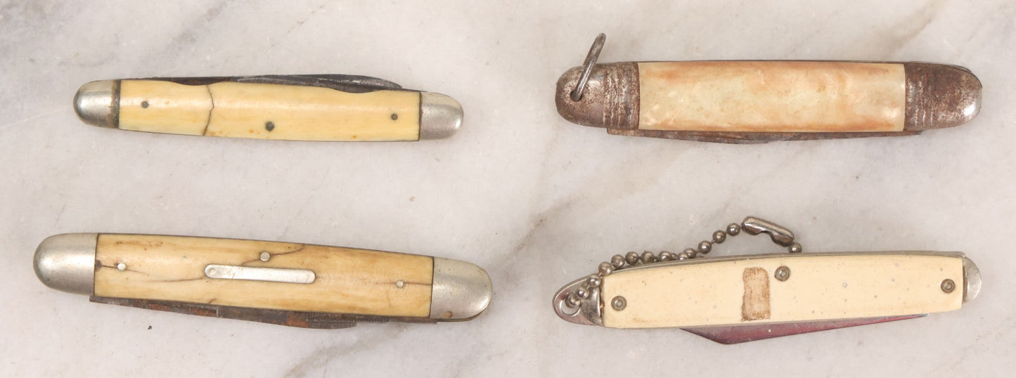 Lot 154 - Grouping Of 18 Vintage Pocket Knives Including American Bulb Co. Advertising Knife